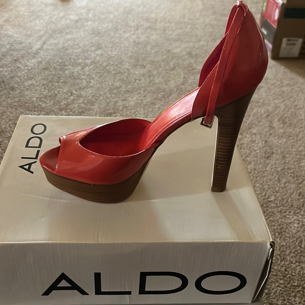 Orange Pair of Aldo Heels NEVER BEEN WORN
